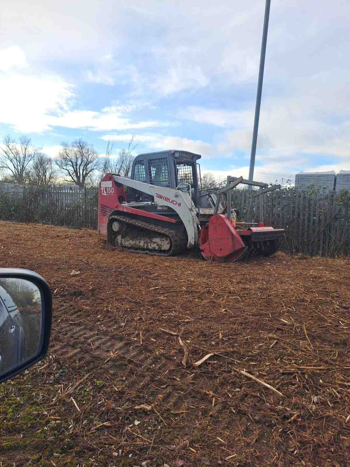 Forestry mulcher leaving a cleared, levelled site ready for development
